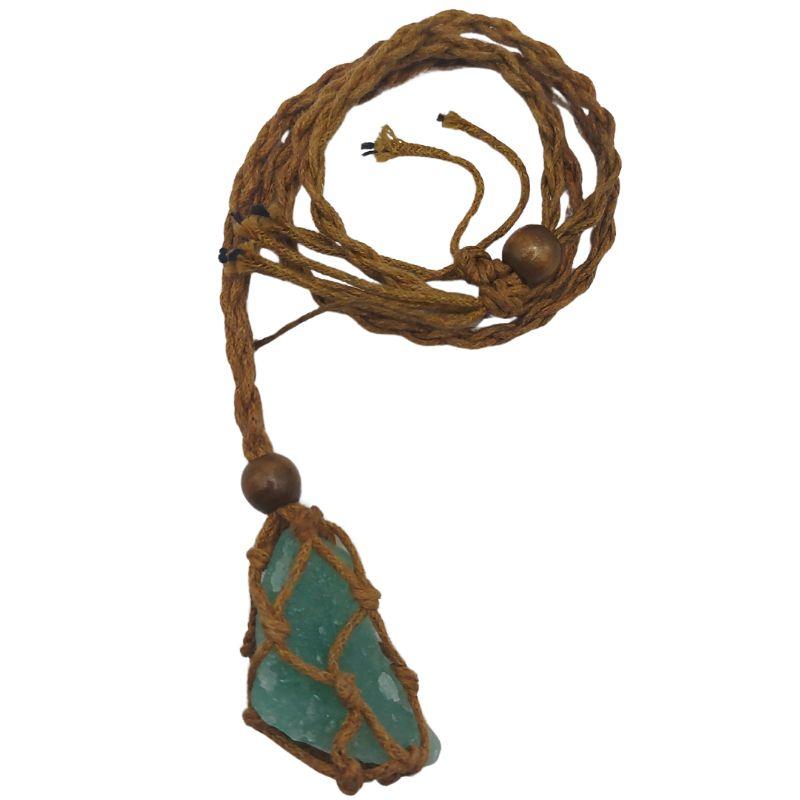 Porte-Pierre - Pendentif en Coton pour Pierres Ajustables - Litho Natura