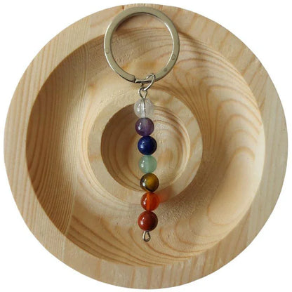Portes-clés au 7 chakras - Pierres Naturelles - Litho Natura