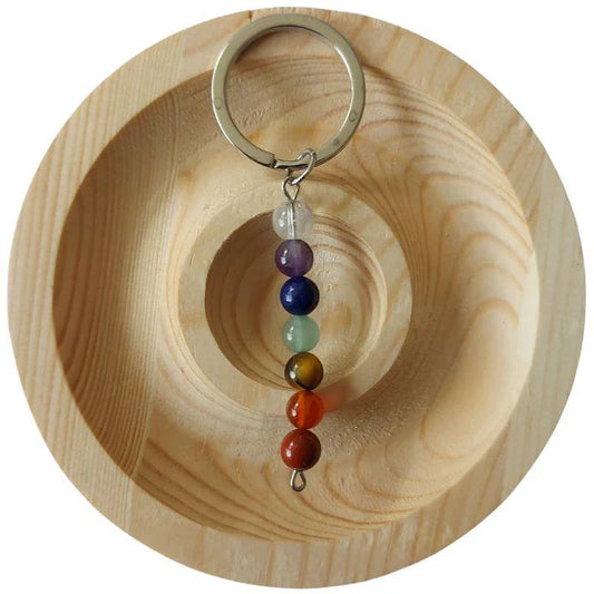 Portes-clés au 7 chakras - Pierres Naturelles - Litho Natura