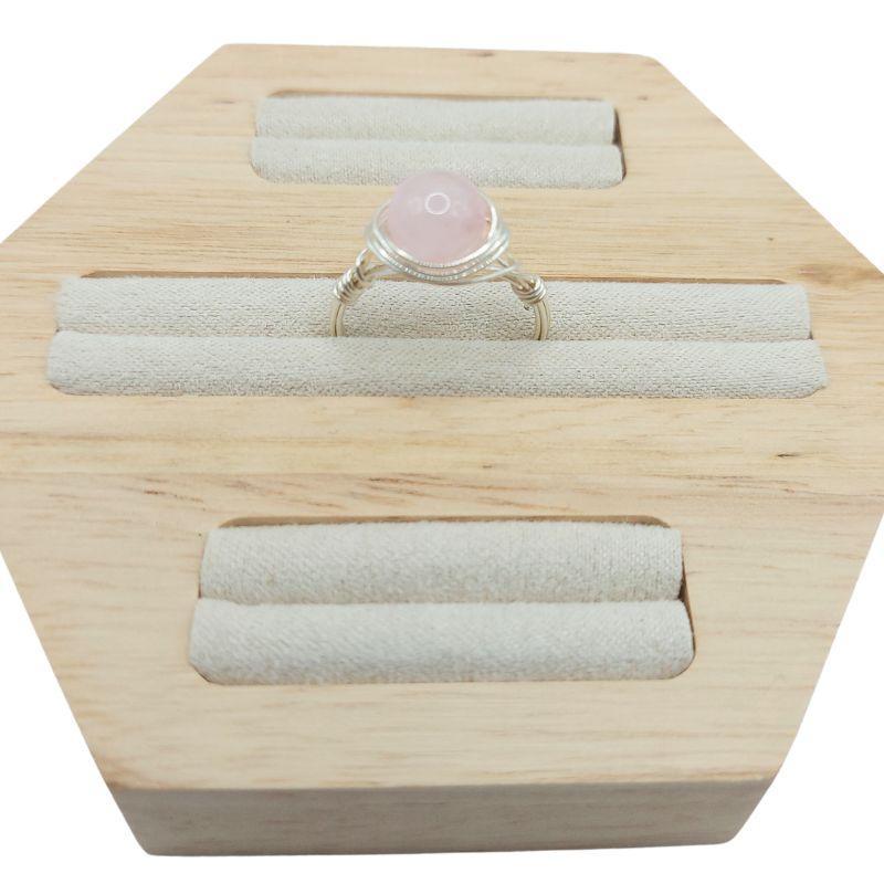 Bague en Pierre Naturelle - Quartz Rose - Litho Natura