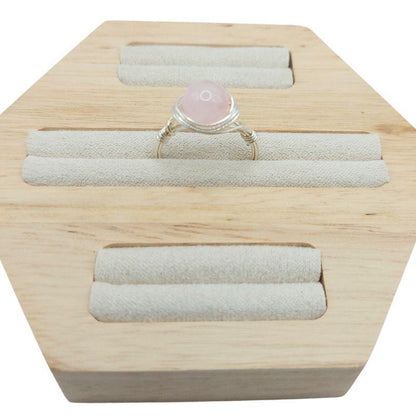 Bague en Pierre Naturelle - Quartz Rose - Litho Natura