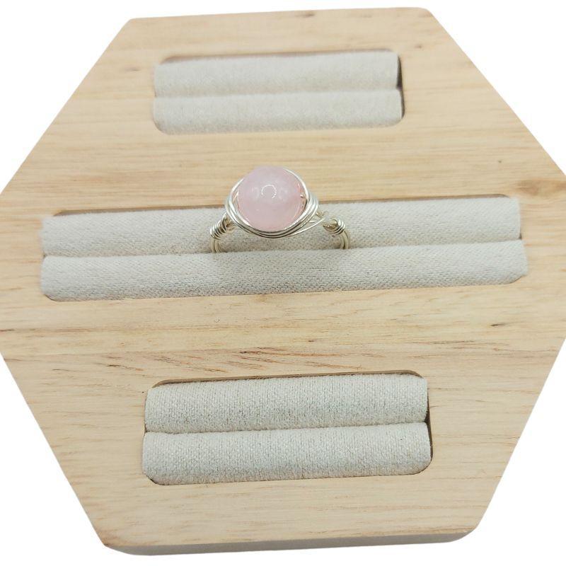 Bague en Pierre Naturelle - Quartz Rose - Litho Natura