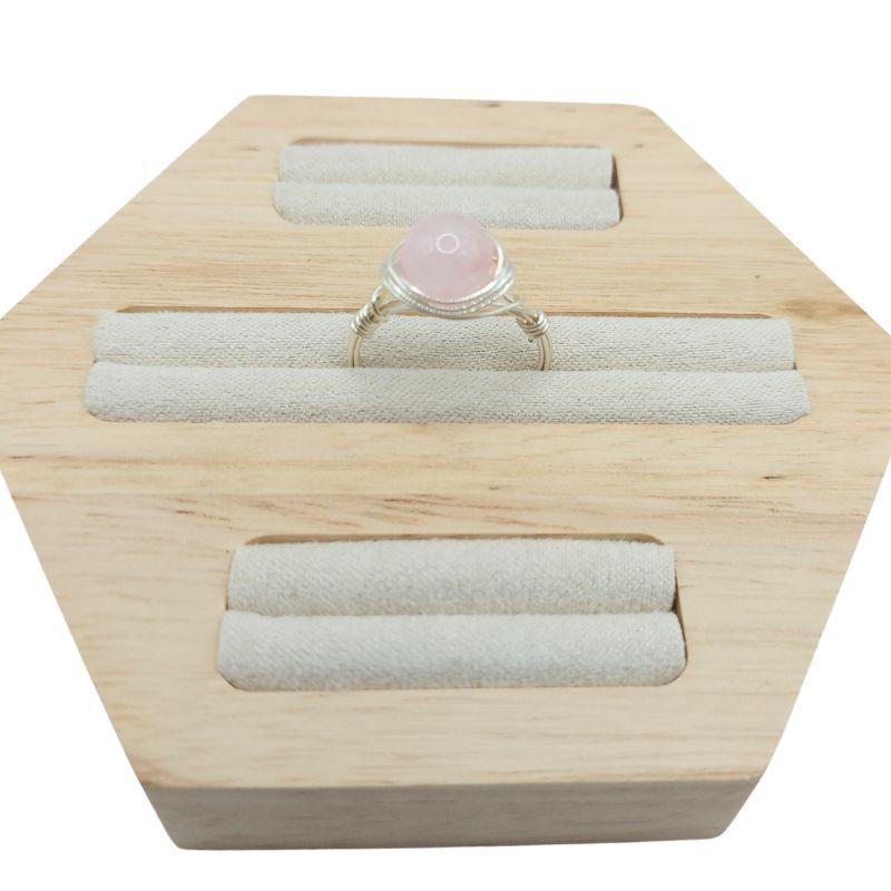 Bague en Pierre Naturelle - Quartz Rose - Litho Natura