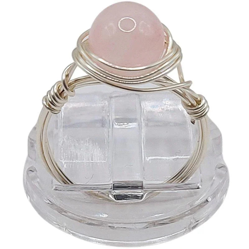 Bague en Pierre Naturelle - Quartz Rose - Litho Natura