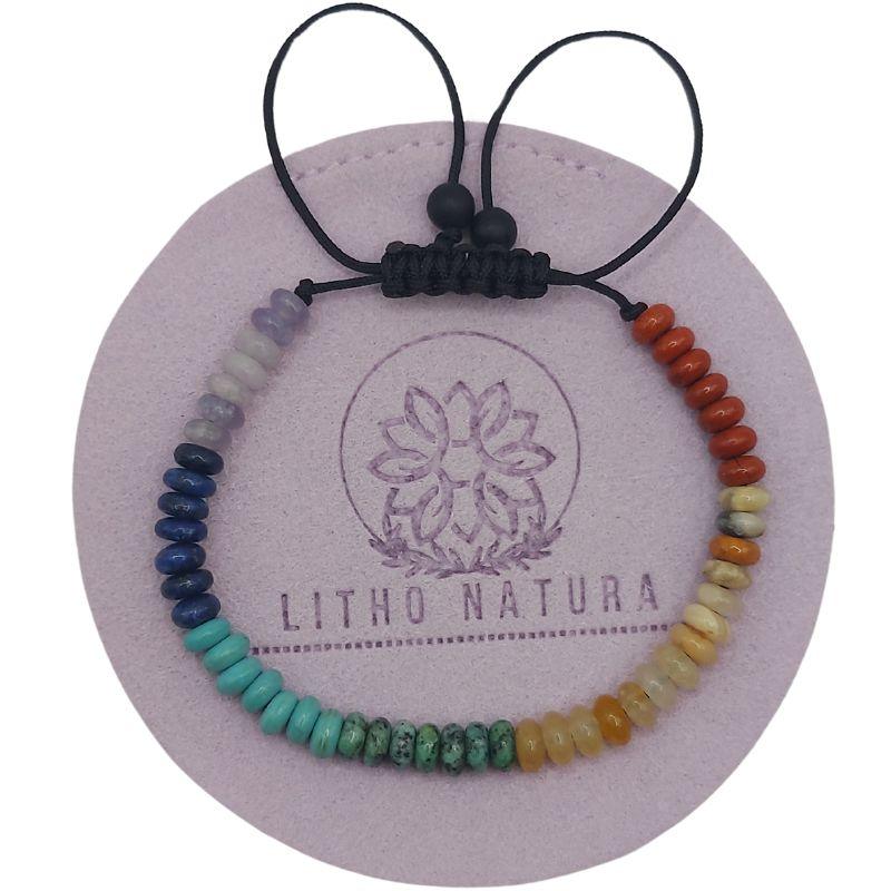 Bracelet Shamballa en pierres naturelles mixtes pour Enfants - Litho Natura
