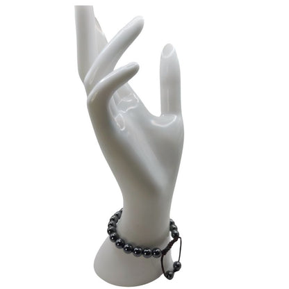 Shamballa Hématite - Bracelet Simple Rang Ajustable - Litho Natura