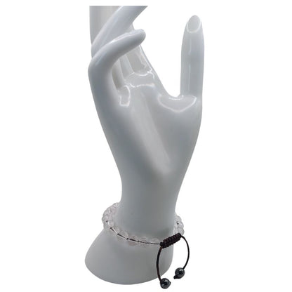 Shamballa Cristal de Roche - Bracelet Simple Rang Ajustable - Litho Natura