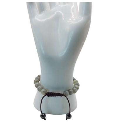 Shamballa Labradorite - Bracelet Simple Rang Ajustable - Litho Natura