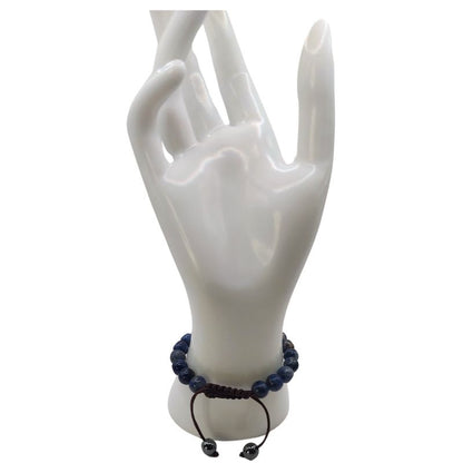Shamballa Sodalite - Bracelet Simple Rang Ajustable - Litho Natura