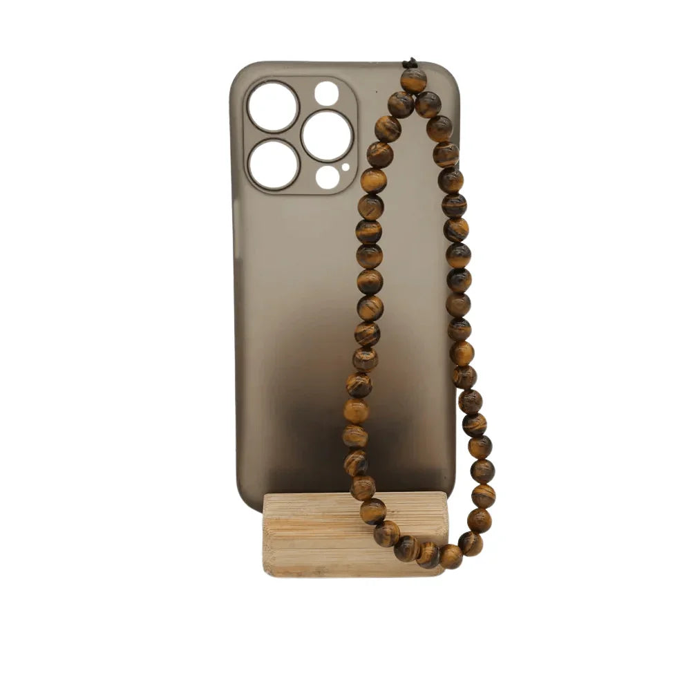 Chaîne de Téléphone en Pierres Naturelles - Élégance et Énergie - Litho Natura