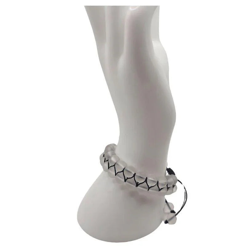 Shamballa Cristal de Roche Mat - Bracelet Double Rang Ajustable - Litho Natura