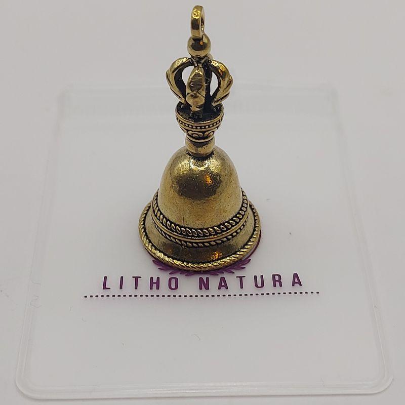 Cloche Tibétaine en Bronze – Artisanat en Laiton Moulé - Litho Natura
