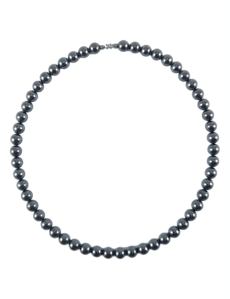 Collier court en Hématite - Pierre Naturelle de Qualité AA - Litho Natura