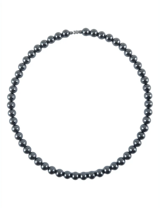 Collier court en Hématite - Pierre Naturelle de Qualité AA - Litho Natura