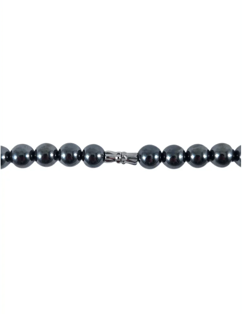 Collier court en Hématite - Pierre Naturelle de Qualité AA - Litho Natura