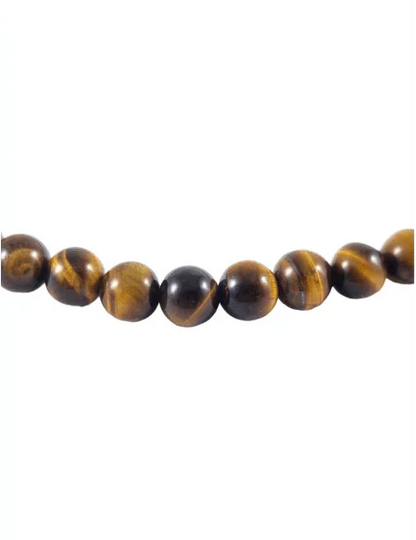 Collier court en Œil de Tigre - Pierre Naturelle de Qualité AA - Litho Natura