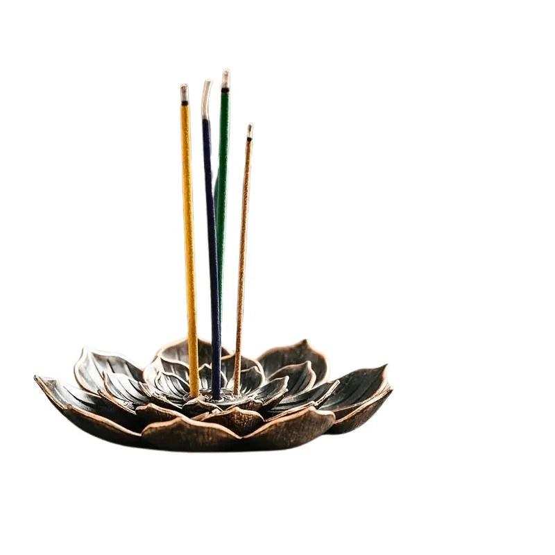 Porte bâton d'encens - Brûleur encens en Fleur de lotus - Litho Natura
