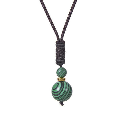 Collier Pendentif en Pierre Naturelle - Amulette Porte-Bonheur en Cristal - Litho Natura