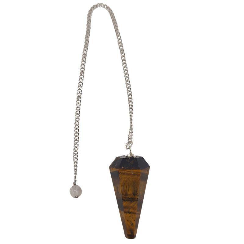 Pendule Radiesthésie en pierre Œil de Tigre - Litho Natura