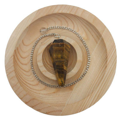 Pendule Radiesthésie en pierre Œil de Tigre - Litho Natura