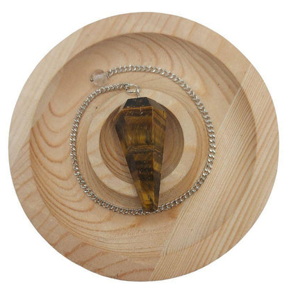 Pendule Radiesthésie en pierre Œil de Tigre - Litho Natura